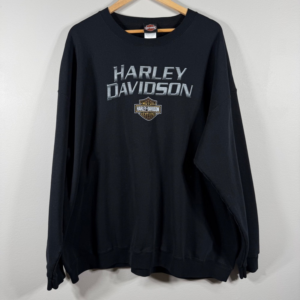 Harley Davidson Andrae's Urbana Illinois Graphic Sweatshirt Black 3XL